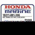  ПРОКЛАДКА, EX. PIPE (Honda Code 4415014).