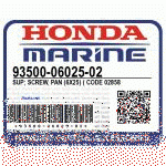  БОЛТ, PAN (6X25) (Honda Code 0285833).