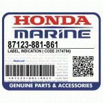LABEL, INDICATION (E) (Honda Code 3174794).  (NOT AVAILABLE)