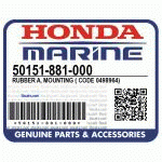 RUBBER A, MOUNTING (LOWER) (Honda Code 0498964).