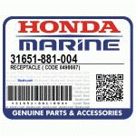 RECEPTACLE (NOT AVAILABLE) (Honda Code 0498667).