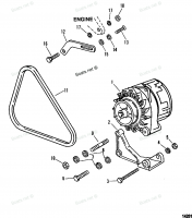 Alternator And Mounting(Serial #D725399, F306550 and Below)