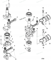 Crankshaft, Pistons and Conecting Rods