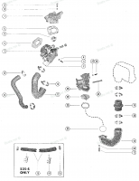 THERMOSTAT HOUSING, COVER AND EXHAUST ELBOW