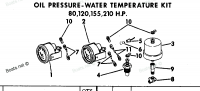 OIL PRESSURE - WATER TEMPERATURE KIT 80,120,155,210 HP