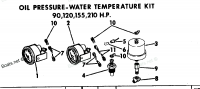 OIL PRESSURE-WATER TEMPERATURE KIT 90, 120, 155, 210 H.P