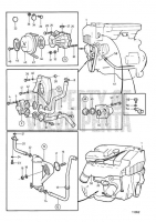 Cooling System, Induction- and Exhaust Manifold 250B