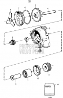 Water Pump, Components: 20575653 TAMD74A