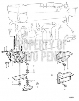 Flexible Engine Suspension for Reverse Gear Mpm IRM350A and Twin Disc MG5114A: Twin Disc MG5114A TAMD165P-A