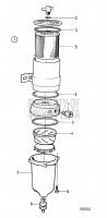 Fuel Cleaner / Water Separator, Single. D11B1-A MP, D11B2-A MP