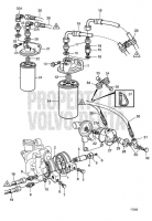Oil and By-pass Filter. Alternative Mounting on Rear End of Engine TAMD74C-A, TAMD74C-B, TAMD74L-A, TAMD74L-B, TAMD74P-A, TAMD74P-B, TAMD75P-A