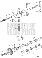 camshaft and valve mechanism KAD32P