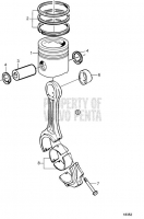 Piston and Connecting Rod: B D30A-MT AUX, D30A-MS AUX