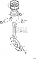 Piston and Connecting Rod D49A-MT, D49A-MS