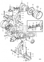 Turbocharger and Installation Components: 1800 RPM D49A-MS AUX