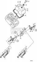 Клапана Mechanism and Клапана Cover D34A-MT AUX, D34A-MS AUX