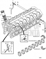 Crankcase, components Part 1 D65A-MS AUX