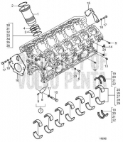 Crankcase, components Part 1 D34A-MT, D34A-MS