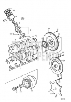 Crank Mechanism, with Pressed Piston Pin 8.1GiI-E