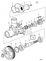 Sea Water Pump, Components D4-180I-F, D4-225I-F, D4-260I-F, D4-300I-F