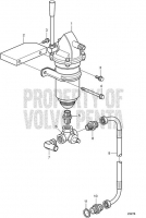 Oil Drain Pump and Installation Parts, Engine Mounted D16C-A MH, D16C-B MH, D16C-C MH