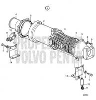 Oil Cooler for Reverse Gear, Components TAMD162C-C, TAMD163A-A, TAMD163P-A
