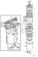 Fuel Cleaner / Water Separator, Twin D13B-E MH, D13B-E MH (FE), D13B-N MH, D13B-N MH (FE)