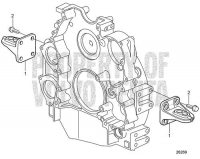 Engine Brackets, Rear D13B-E MH, D13B-N MH