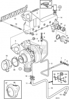 Exhaust Manifold and Turbocharger D3-110I-A, D3-130A-A, D3-130I-A, D3-160A-A, D3-160I-A