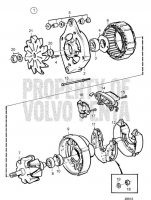 Alternator 28V 60A, Components: 873771 TMD102A, TAMD102A, TAMD102D