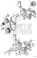 Serpentine Belt and Front Engine Bracket V6-240-CE-G, V6-280-CE-G