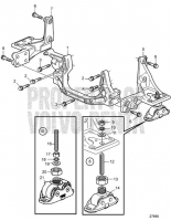 Flexible Engine Suspension, Front D16C-A MH, D16C-B MH, D16C-C MH