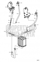 Seawater System: Heat Exchanger to Exhaust Elbows V6-240-CE-G, V6-280-CE-G