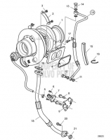 Turbocharger, and Installation Components D8A1-A MP, D8A2-A MP