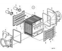 Charge Air Cooler Rear, components D13C2-A MP, D13C4-A MP