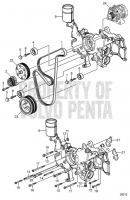 Serpentine Belt and Front Engine Bracket, from ser. no. A751864 V6-200-C-J, V6-240-C-J, V6-280-C-J