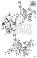 Serpentine Belt and Front Engine Bracket V8-380-C-J, V8-430-C-J