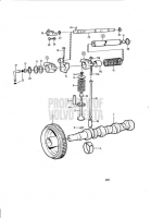 camshaft and valve mechanism 2003B, 2003D, 2003BG, 2003TB, 2003B SOLAS, 2003TB SOLAS